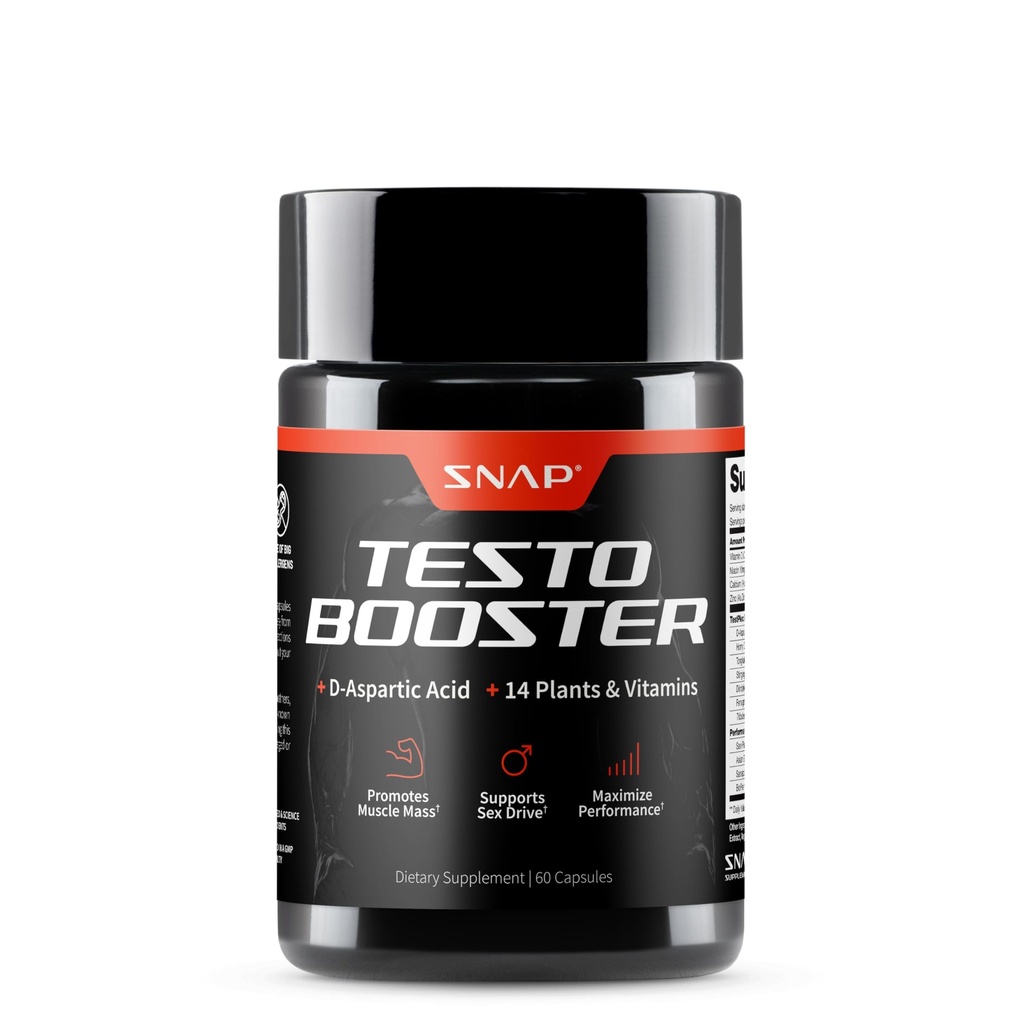 Erkekler için Snap Supplements testosteron ATM - Kas Büyümesini Destekleyin, Erkekler için Takdir, Doğal Enerjiyi, Stamina ve Güçlü, 60 Capsules