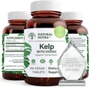 Doğal Nutra Kelp Iodine Yourroid Support Supplement, Immune System ve Regulates Metabolism, Vegan Sea Kelp, Non GMO, Atlantic Sourced Seaweed Extract, 225 mcg, 100 Tablet