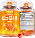 Sugar-Free CoQ10-250 mg / 500 mg Gummies - Plus Omega-3, EPA + DHA, B3 & çinko - Ultra Co Q-10 Supplements for Hear-t Health, Cellular Energy, Antioksi Support, Up to 60 Day Supply, Vegan 60Cts