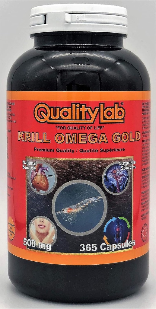 Krill Oil Omega Gold 500 mg 365 Καψάκια (Κατασκευασμένα στον Καναδά)