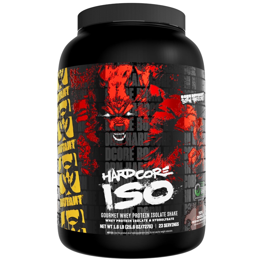 Mutant ISO Cerrahı Whey Protein Toz Yasası Yeniden Keşfetmek, Kas, Bulk ve Kuvvet İnşa Etmek, Sadece Malzemeler Kullanın, 1.6 lb - Triple Chocolate