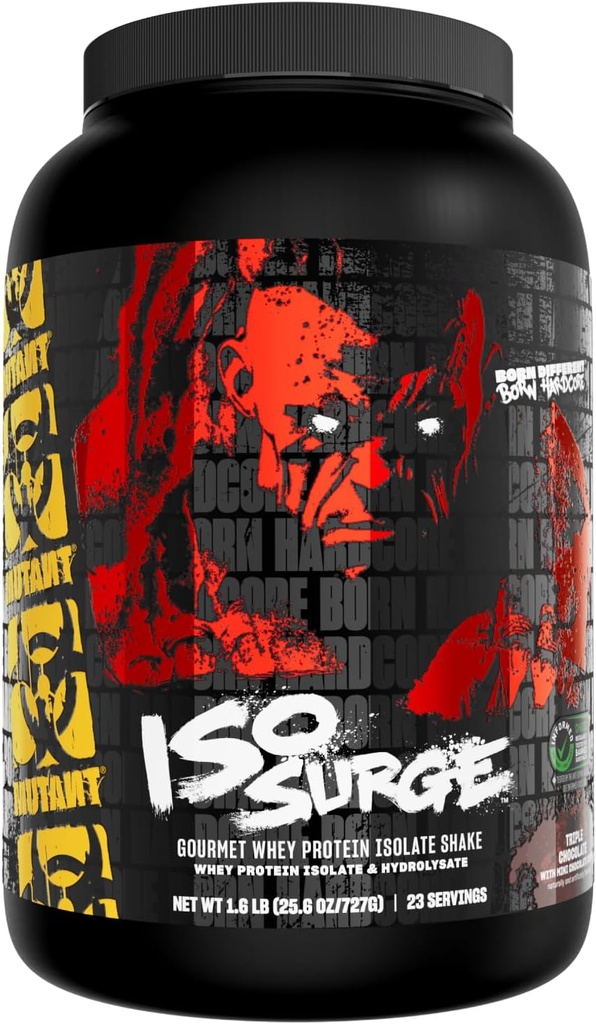 Mutant ISO Cerrahı Whey Protein Toz Yasası Yeniden Keşfetmek, Kas, Bulk ve Kuvvet İnşa Etmek, Sadece Malzemeler Kullanın, 1.6 lb - Triple Chocolate