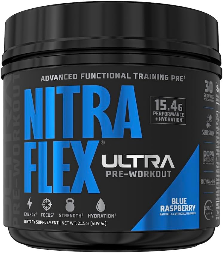 GAT SPORT Nitraflex Ultra Pre-Wortout συμπλήρωμα (30 σέρβις, μπλε σμέουρο)