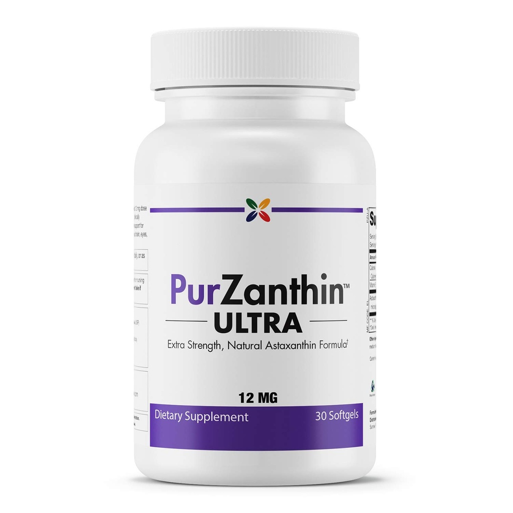 Aging Now PurZanthin Ultra Natural Astaxanthin 12 MG Softgels (1 Pack)