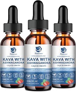 (3 Pack) Kava Root Extract Supplement - High Concentration Kava w/Ashwagandha, Lemon Balm, Valerian Root for Immune & General Health - Vegan, Alkol-Free Free