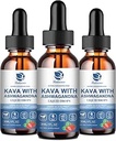 (3 Pack) Kava Root Extract Supplement - High Concentration Kava w/Ashwagandha, Lemon Balm, Valerian Root for Immune & General Health - Vegan, Alkol-Free Free