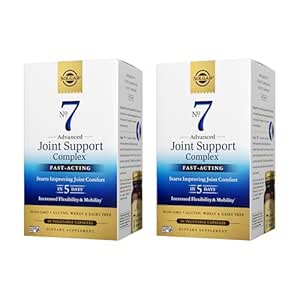 Solgar No. 7 Advanced Joint Support Complex - 90 Κάψουλες λαχανικών, συσκευασία 2 - Φόρμουλα ταχείας δράσης - Μη ΓΤΟ, Χωρίς γλουτένη, Χωρίς γαλακτοκομικά - 180 Σύνολο σερβιρίσματος