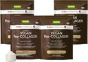 Igennus Vegan Collagen Peptide Powder, Ενισχυμένη με Glycine, Proline & Hydroxyproline & Cofactor Vitamin C, Non GMO, Complete Vegetarian Plant Based Collagen Powder Booster, 4 x 35 Μερίδες