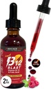 Briker Labs B-12 Blast Liquid Vitamin B12 και συμπλήρωμα φολικό οξύ, παραγωγή ενέργειας υποστήριξης, μεγάλη γεύση υγρή βιταμίνη B12 συμπλήρωμα διατροφής σε φυσικό σμέουρο άρωμα, 2 fl oz μπουκάλι