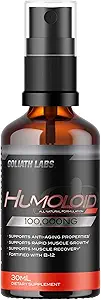 Humoloid B-12 Liquid – 30ml Citrus Oral Spray for Increased Energy, Muscle Growth, Faster Recovery, Youthful Vitality & Immune Support – Fortified with B-12 for Wellness – 30-Day Supply, Made in USA