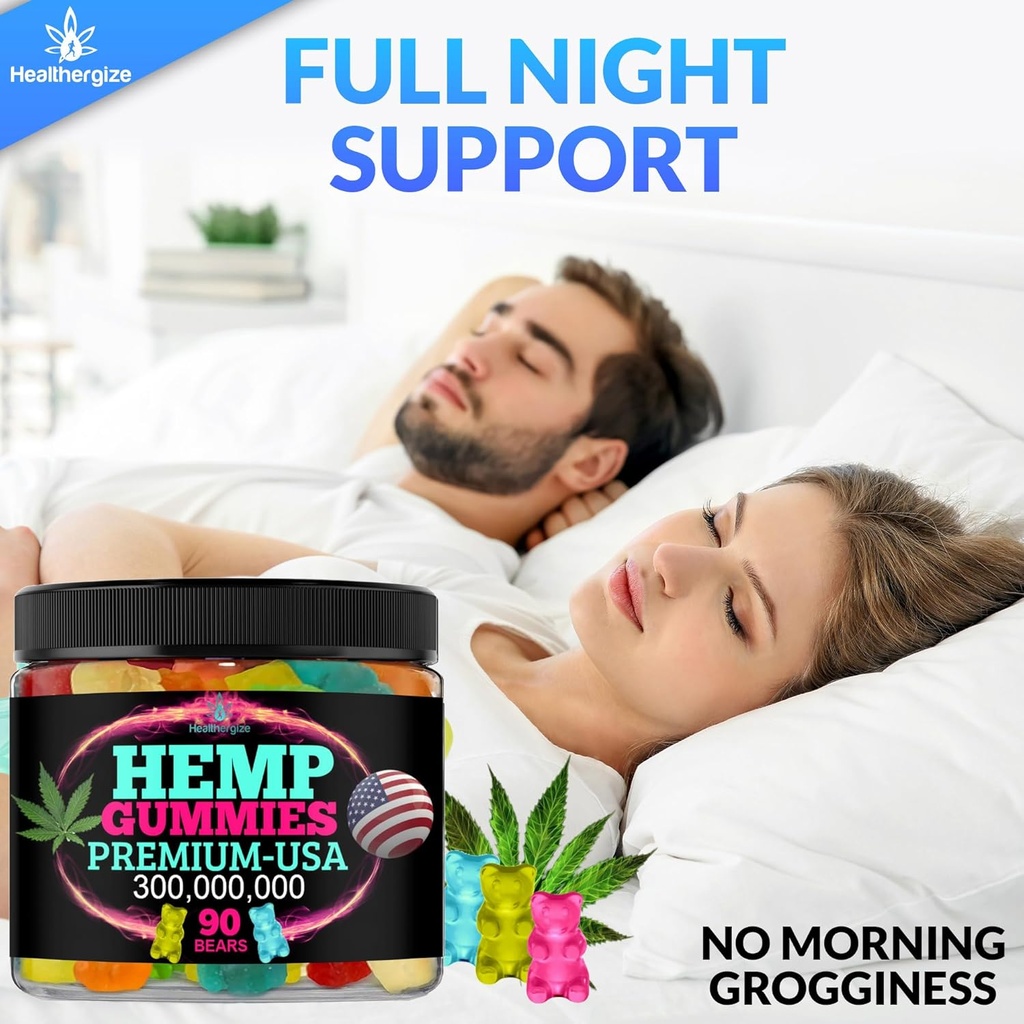 Omp Gummies for Relaxation and Rest-Doğal Hemp Oil Gummies, Fresh Fruity Flavors Tasty Relief-Made in USA-High Potency Gummy Edibles-Extra Strength 90 Bears