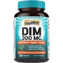 DIM Supplement for Women & Men, Estrogen Metabolism, Hormon Denge & Menopause Support, DIM 300 mg with Black Pepper Extract, High Abxia, 90 Capsulesm