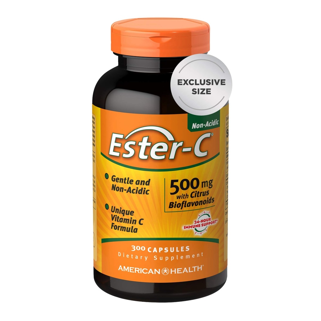 Amerikan Sağlık Ester-C 500 mg ile Citrus Bioflavonoids Capsules, 300 Count