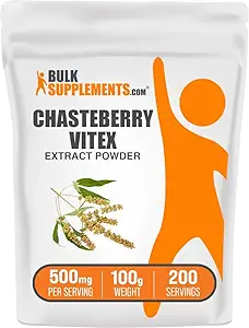 BulkSupplements.com Chasteberry Extract Powder - Chasteberry Πηγή από Vitex Berry, συμπλήρωμα βοτάνων - Vegan & Gluten Free, 500mg ανά Σερβίρισμα, 500g (1.1 lbs) (Συσκευασία των 1)
