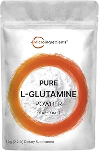 L Glutamine σκόνης Gut Υγεία, 1Kg, 100% καθαρό, ελεύθερη μορφή - Unflavoured- Vegan Φιλικό, Δεν Filler, Δεν πρόσθετα, Υποστηρίζει την αποκατάσταση των μυών, Post προπόνηση 