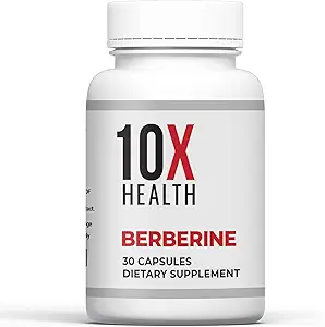 10X Health Berberine Supplement 500 mg - Daha İyi Absorpsiyon için Dihidrberine Supplement - Kariovascular & Gut Health Supplements for Women & Men - 30 Capsules