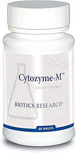 Biotics Research CytozymeM Male Glandular Combination Formula, Male Hormone Support, Healthy Endocrine Function, SOD, Catalase, Potent Antioxidant Activity, 60 Tablets