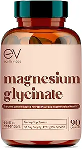 Dünya Vibes Magnezyum Glycinate Supplement - 90 Vegan Capsules | Restful Sleep & Calm Mood | High Abors Magnezyum Kompleks | Destekler Kas, Bone ve Nerve Health