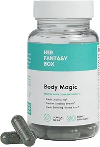 Fantasy Box | Body Magic | Chlorophyll Capsules - 30 Vegan Capsules for Detox, Digestion, Gut Health, Skin Support ve Oily Skin - Doğal Enerji ATM