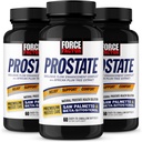 FORCE FACTOR Prostate, 3-πακέτο, πριονισμένο Palmetto και Βήτα συμπλήρωμα σιτοστερόλης για τους άνδρες, Prostate υποστήριξη υγείας, υποστήριξη μεγέθους, ουρική ανακούφιση, έλεγχος της ουροδόχου κύστης, μείωση της νυχτερινής ούρησης, 180 Softgels