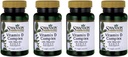 Swanson Vitamin D Kompleksi D2 & D3 - Bone, Dental & Immune Health - Vitamin Supplement ( 50 mcg, 60 Veggie Capsules) 4 Pack