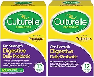 Culturelle Pro Strength Daily Probiyotik, Digestive Capsules, Doğal Kaynaklanan Probiyotik Strain Proven to Support Digestive & Immune Health, Gluten & Soy Free, 4 Ay Supply, 60 Count (Pack of 2)
