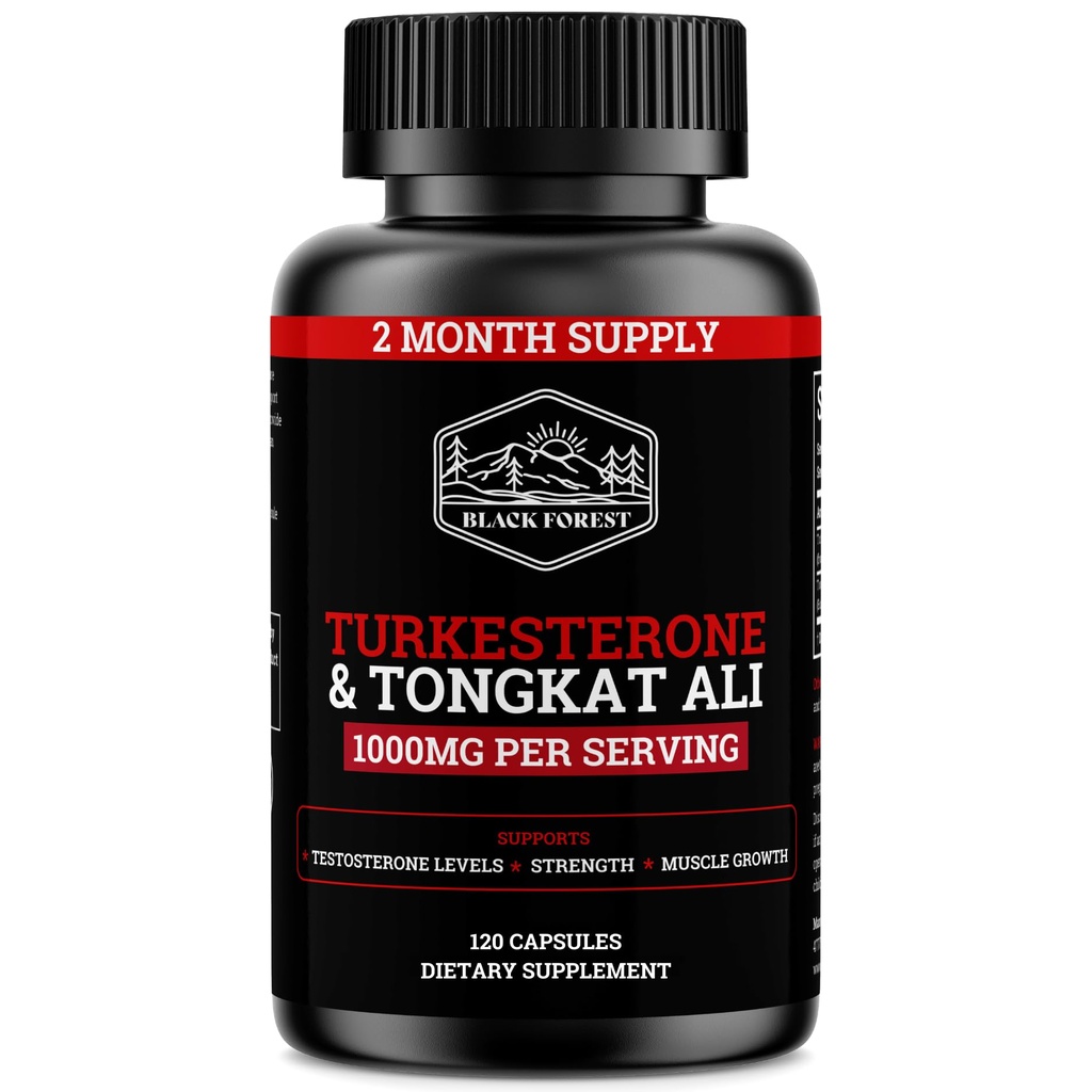 Black Forest Turkesterone Tongkat Ali Supplement 1000mg per Service (Maxeight% 95) Turkesterone Supplement for Men (Tongkat Ali for Men Longjack 200:1) Benzer şekilde Tongkat Ali Fadogia Agrestis