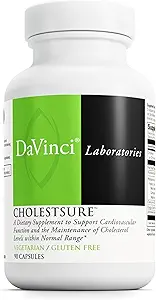 DAVINCI Labs CholestSure Supplement - Υποστηρίζει καρδιαγγειακή λειτουργία - Βοηθά στη διατήρηση υγιή επίπεδα χοληστερόλης σε ένα κανονικό εύρος - με CoQ10 - Χωρίς γλουτένη - 90 κάψουλες χορτοφάγων