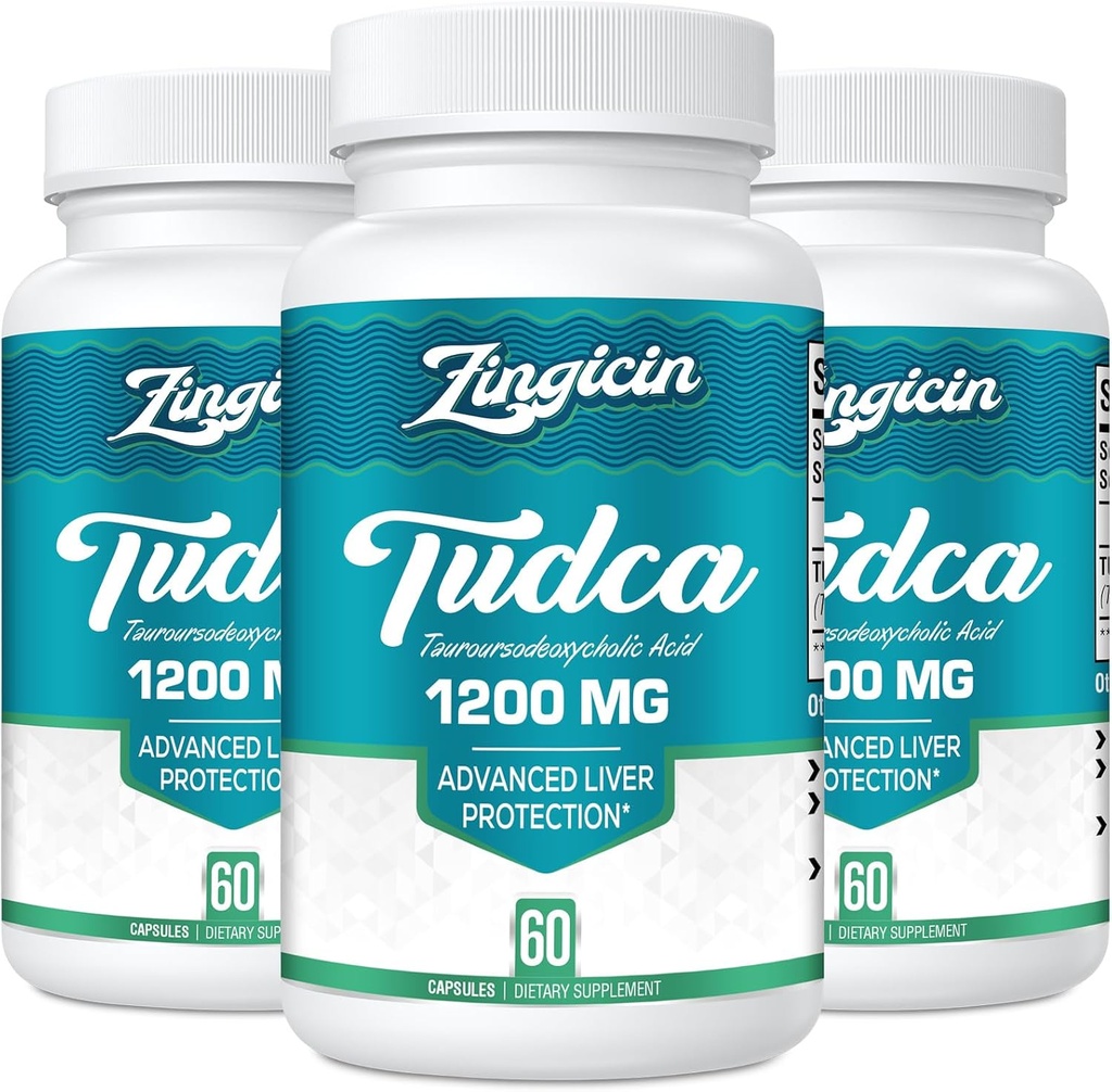 TUDCA Supplement 1200 mg - 180 Veggie Capsules, Liver için Güçlü TUDCA Bile Salts Supplements,Digestion