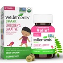 Wellements Organic Children's Laxatives for Constipation (50 Chewable Tablets) 