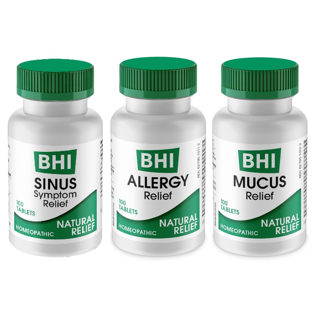MediNatura BHI Multi Symptom Flare-Up Defense Sche Sinus Relief Tabletleri (100) Mucus Relief Tabletleri (100) + Antivirüs Yardım Tabletleri (100) Homeopathic Relief - Fast-Dissolve