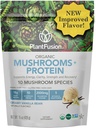 Plantfüzyon Mushroom Protein Toz - 1 Vegan Protein Tozu, Mushroom Supplement ve Adaptogen Tamam - Ruh Focus, Immunity ve Recovery - Vanilla 1lb
