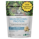 Plantfüzyon Mushroom Protein Toz - 1 Vegan Protein Tozu, Mushroom Supplement ve Adaptogen Tamam - Ruh Focus, Immunity ve Recovery - Vanilla 1lb