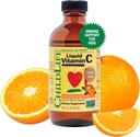 ÇOCUKLIFE ESSENTIALS Sıvı Vitamin C - Çocuklar için Saf Vitamin C Sıvı Supplement, Toddlers, & Bebekler, Immune System Support, Natural Orange Flavor, 4 Fl Oz (kırıklıkta)