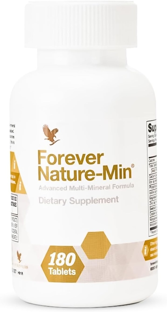 Forever Living - Forever Nature-Min®: Premium Multi-Mineral Mix - Supports Muscle, Brain & Hydration - 10 Essential & Trace Minerals - 180 Tabletler