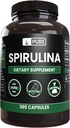 Pure Original Materialss Spirulina (365 Capsules) Magnezyum Or Rice Fillers, Always Pure, Lab TY