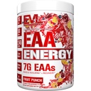 Evlution Nutrition EAA Energy - Pre & Post Workout Powder - Muscle Building & Recovery Supplement - 7g Essential Amino Acids + 5g BCAAs - Καθαρή ενέργεια - με καφεΐνη - 30 εξυπηρετούν - Fruit Punch