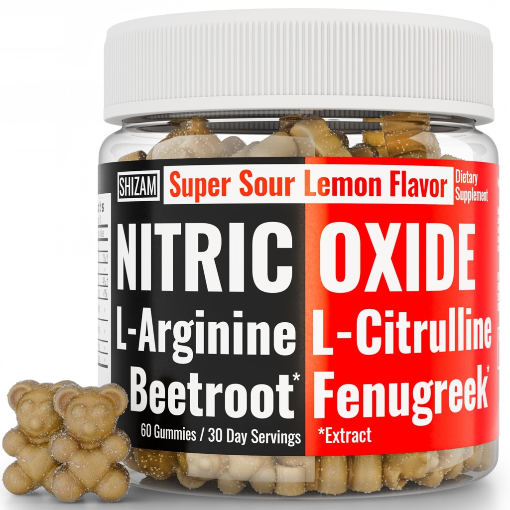 SHIZAM Beets Fenugreek Super Nitric Oksit Gummies w L-Arginine L-Citrulline, Beet Root Chews Chweable Chewables Capsules Pills Supplements Alt, Bootroot Yetişkin Erkekler Beats