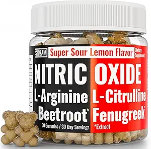 SHIZAM Beets Fenugreek Super Nitric Oxide Gummies w L-Arginine L-Citrulline, Beet Root Chews Chweable Chewables Capsules Pills Συμπληρώματα Alt, Bootroot Flow Adult Men Beats