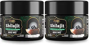 Sennasi 600 MG Shilajit Resin - Shilajit συμπλήρωμα με Fulvic Acid & 85+ Trace Minerals για την ενέργεια, την ανοσία, την εγκεφαλική δύναμη, 60 γραμμάρια