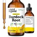Wild & Organic Burdock Root Tincture - Antioksi, Detox, Digestive Support - Burdock Root Herb Drops - Vegan, Sugar & Alkol-Free - 4 fl ozz
