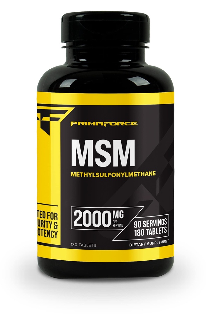 Primaforce MSM Tabletleri 2000 mg Hizmet, 180 Tablet, 90 Hizmet