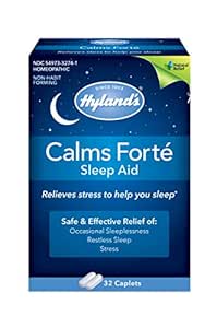 Hyland'ın Calms Forte' Sleep Aid Caplets, Nervous Ger ve Occasional Sleeplessness, 32 Count Count Count