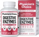 Doktorun CHOICE Digestive Enzymes - Multi Enzymes, Bromelain, Organik Prebiyotikler ve Probiyotikleri Digestive Health & Gut Health - Bloating & Meal Time Discomfort - Dual Action - All Diyets - 30 CT