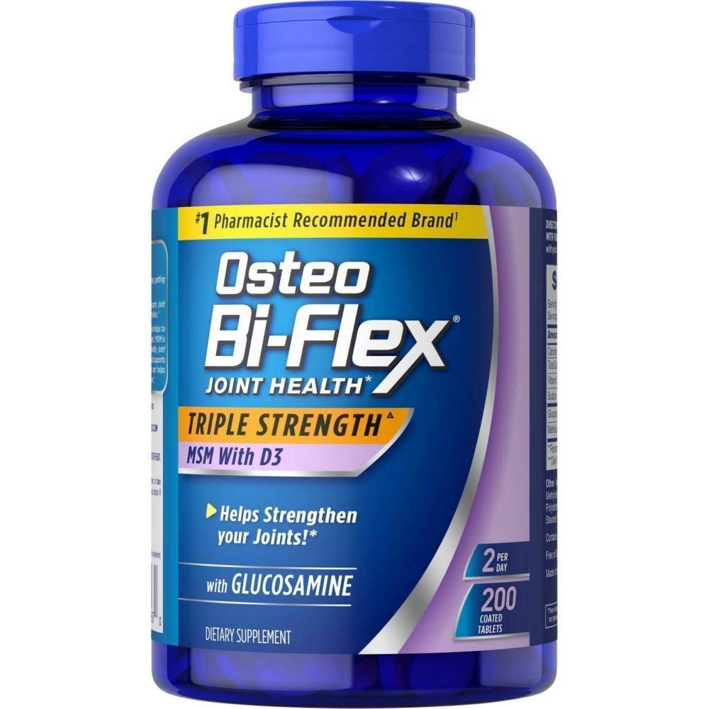 Osteo Bi Flex Supplement Glucosmine 1500 Mg Vitamin D 1000IU (200K), 200K