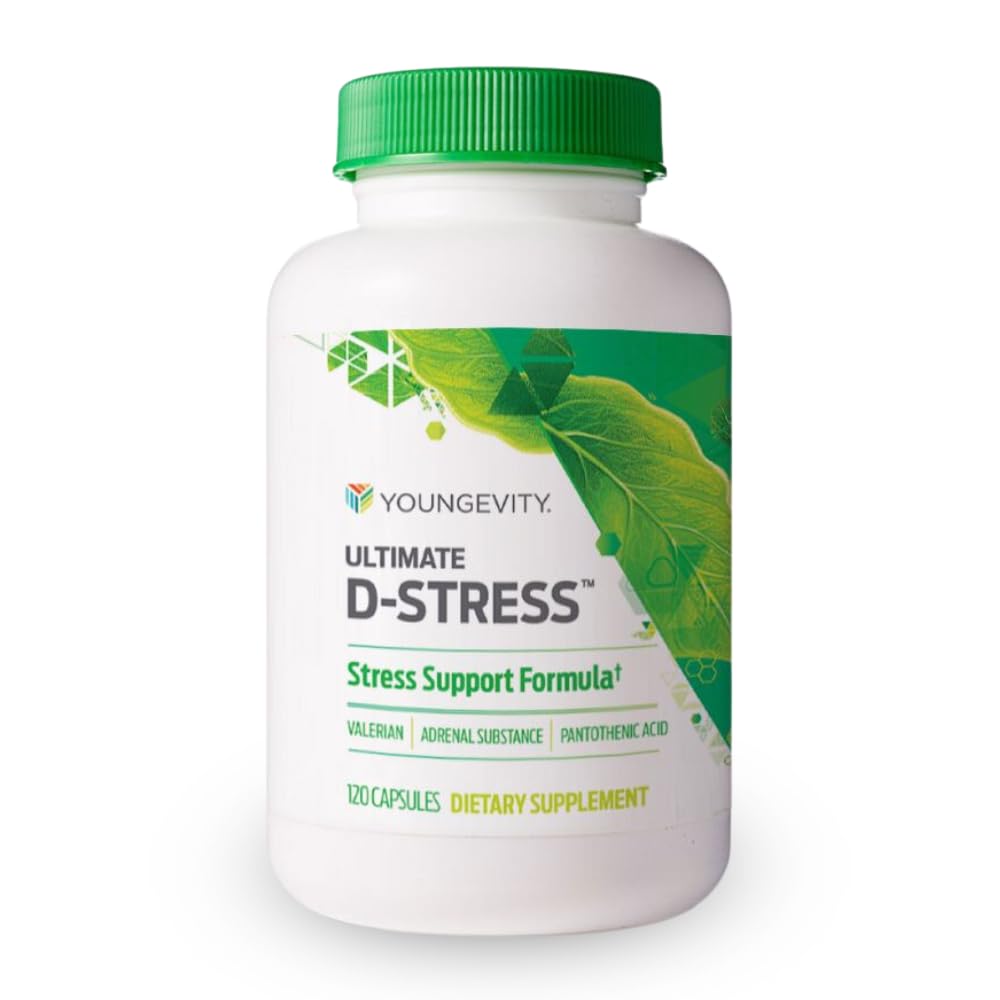 Youngevity Ultimate D-StressTM – Natural Strress Relief Supplement with Magnesium, Valerian Root Extract, and B Vitamins – Υποστηρίζει την υγεία και το νευρικό σύστημα – 120 κάψουλες (Pack of 1)