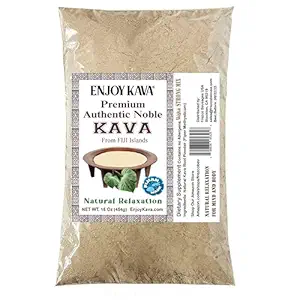 Premium Noble Kava Toz (1 LB Bag) Fiji EnjoyKava.com'dan Rahatlama için Toz Good