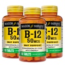 Mason Natural Vitamin B12 50 mcg ile, 300,Day Supply, Diyetary Supplement to Support Natural Energy Levels, 100 Tablet (Pazar 3)