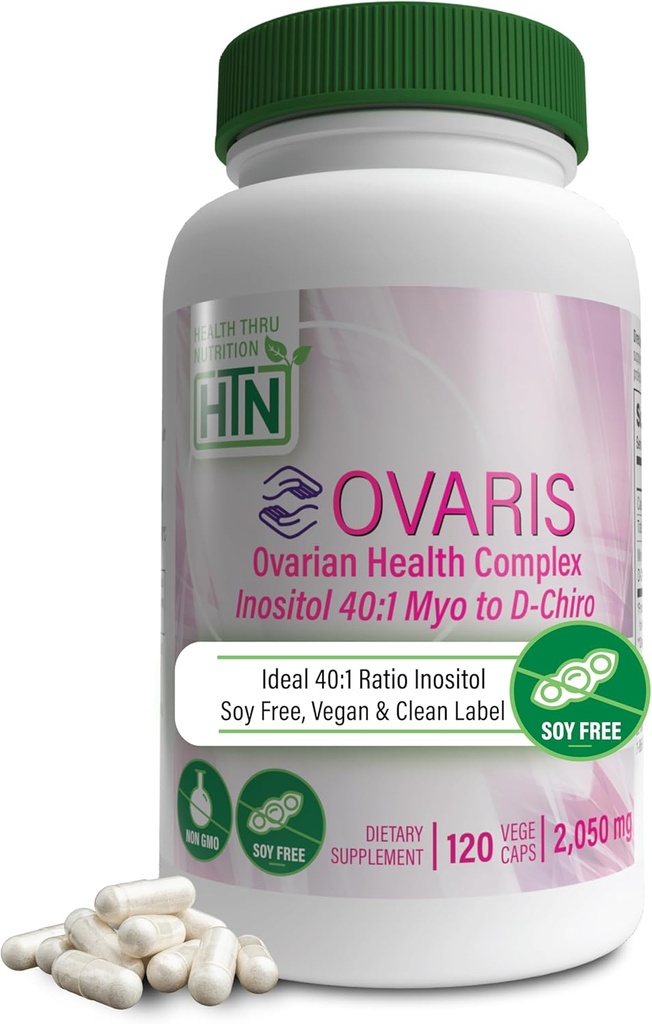 Sağlık Thru Beslenme OVARIS | Ovarian Health Kompleksi | Inositol 40:1 Myo to D-Chiro | Hormonal & Ovary Function Support | B8 Supplement for Women | sertifikalı Vegan Non-GMO | Paket