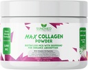 Max Collagen Plus C (30 Day Supply) - All Natural Collagen Powder with Biotin & Bioperine to Boost Anti Aging Hydration & Skin Firmness - 500mg Βιταμίνη C - Ενισχύστε τα οστά & τα νύχια